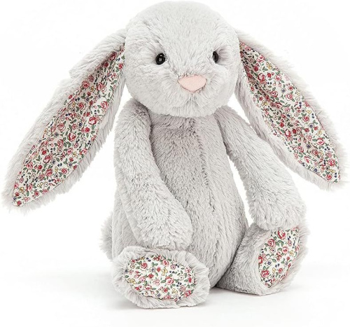 Jellycat Blossom Silver Bunny Stuffed Animal, Medium